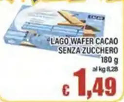 Top Supermercati Lago wafer cacao senza zucchero offerta