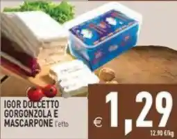Pim Supermercati Igor Dolcetto Gorgonzola e Mascarpone offerta