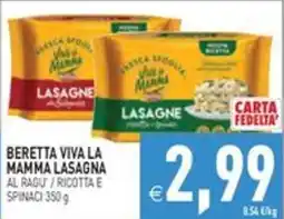 Pim Supermercati Beretta Viva la Mamma Lasagne offerta