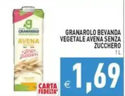 Pim Supermercati Granarolo bevanda vegetale avena senza zucchero offerta