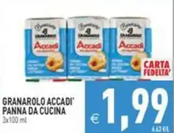 Pim Supermercati Granarolo Accadi' panna da cucina offerta