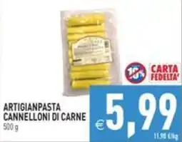 Pim Supermercati Artigianpasta cannelloni di carne offerta