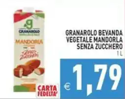 Pim Supermercati Granarolo bevanda vegetale mandorla senza zucchero offerta