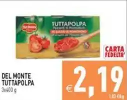 Pim Supermercati Del Monte Tuttapolpa offerta