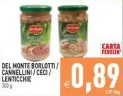 Pim Supermercati Del Monte borlotti / cannellini / ceci / lenticchie offerta
