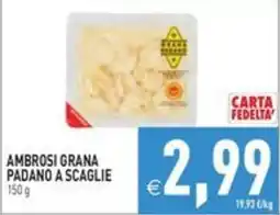 Pim Supermercati Ambrosi grana padano a scaglie offerta