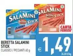 Pim Supermercati Beretta Salamini Stick offerta