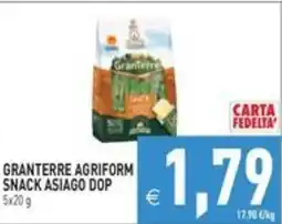 Pim Supermercati Granterre Agriform Snack Asiago Dop offerta
