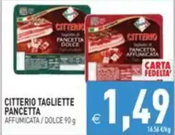 Pim Supermercati Citterio tagliette pancetta offerta