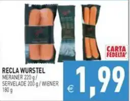 Pim Supermercati Recla wurstel offerta