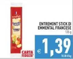 Pim Supermercati Entremont stick di emmental francese offerta