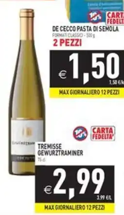 Pim Supermercati Tremisse Gewurztraminer offerta