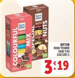 Deco Market Ritter Sport mini tower vari tipi offerta