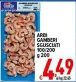 Iper Triscount Arbi gamberi sgusciati offerta