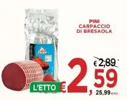 Jero Market Pini carpaccio di bresaola offerta
