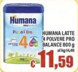 Top Supermercati Humana Latte 4 Polvere Pro Balance offerta