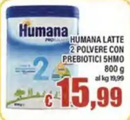 Top Supermercati Humana Latte 2 Polvere con Prebiotici SHMO offerta