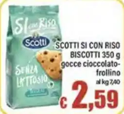 Top Supermercati Scotti si con riso biscotti offerta
