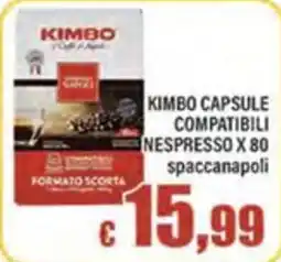Top Supermercati Kimbo capsule compatibili Nespresso offerta