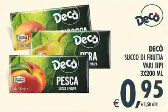 Decò succo di frutta vari tipi