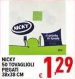 Iper Triscount Nicky tovaglioli piegati offerta