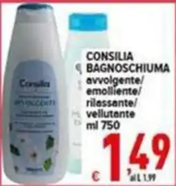 Iper Triscount Consilia bagnoschiuma avvolgente offerta