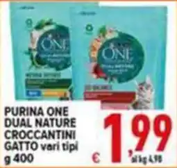 Iper Triscount Purina One Dual Nature Croccantini Gatto offerta