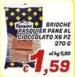 Idromarket Brioche Pasquier Pane al Cioccolato offerta