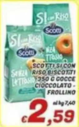 Idromarket Scotti biscotti riso cioccolato frollino offerta