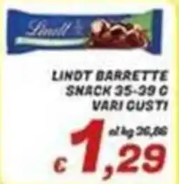 Idromarket Lindt barrette snack offerta
