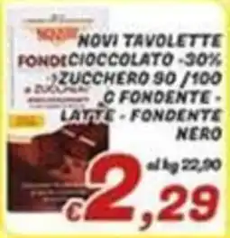 Idromarket Novi Tavolette Fondente Cioccolato offerta