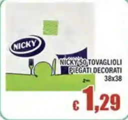 Top Supermercati Nicky tovaglioli piegati decorati offerta