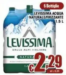 Sacoph Levissima acqua naturale/frizzante offerta