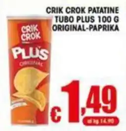 Sacoph Crik Crok patatine tubo plus original-paprika offerta