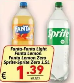 Ipercarni Fanta-Fanta Light Fanta Lemon Fanta Lemon Zero Sprite-Sprite Zero offerta