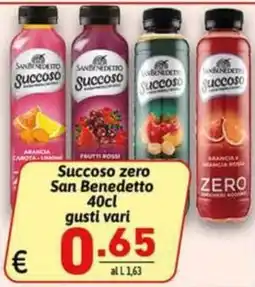 Ipercarni Succoso zero San Benedetto offerta