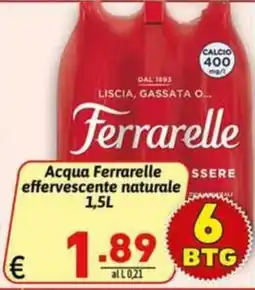 Ipercarni Acqua Ferrarelle effervescente naturale offerta