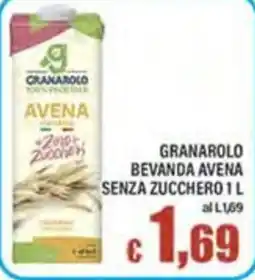 Top Supermercati Granarolo bevanda avena senza zucchero offerta