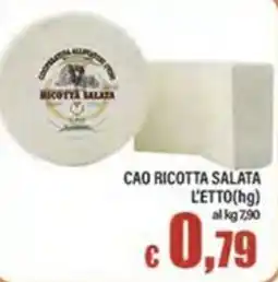 Top Supermercati Ricotta salata offerta