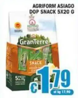 Sacoph Agriform asiago dop snack offerta