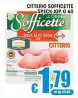 Sacoph Sofficette Speck Alto Adige IGP Citterio offerta