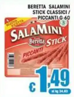 Sacoph Beretta Salamini Stick Piccanti offerta