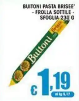 Sacoph Buitoni pasta brisée frolla sottile offerta