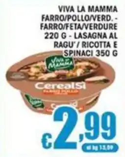 Sacoph Viva la mamma lasagna al ragu' ricotta e spinaci offerta
