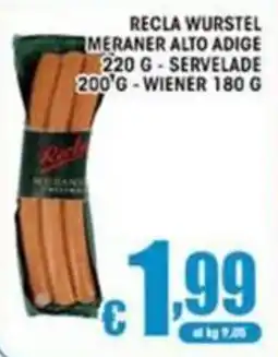 Sacoph Recla wurstel meraner alto adige offerta