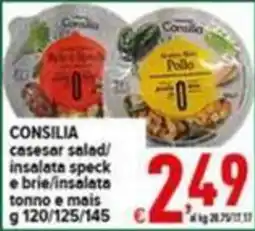 Iper Triscount Consilia casesar salad/insalata speck e brie/insalata tonno e mais offerta