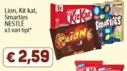 Sidis Lion, Kit kat, Smarties NESTLÉ offerta