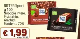 Sidis Ritter Sport Nocciole Intere, Pistacchio, Arachidi Fondente 70% offerta