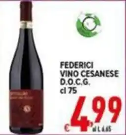 Iper Triscount Federici Vino Cesanese D.O.C.G. offerta