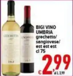 Iper Triscount Bigi vino umbria offerta